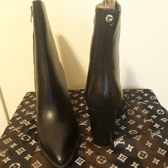 NIB Nine West Tryme Pointy Toe Ankle Boots - Leather Upper Size 12 - Picture 8 of 9
